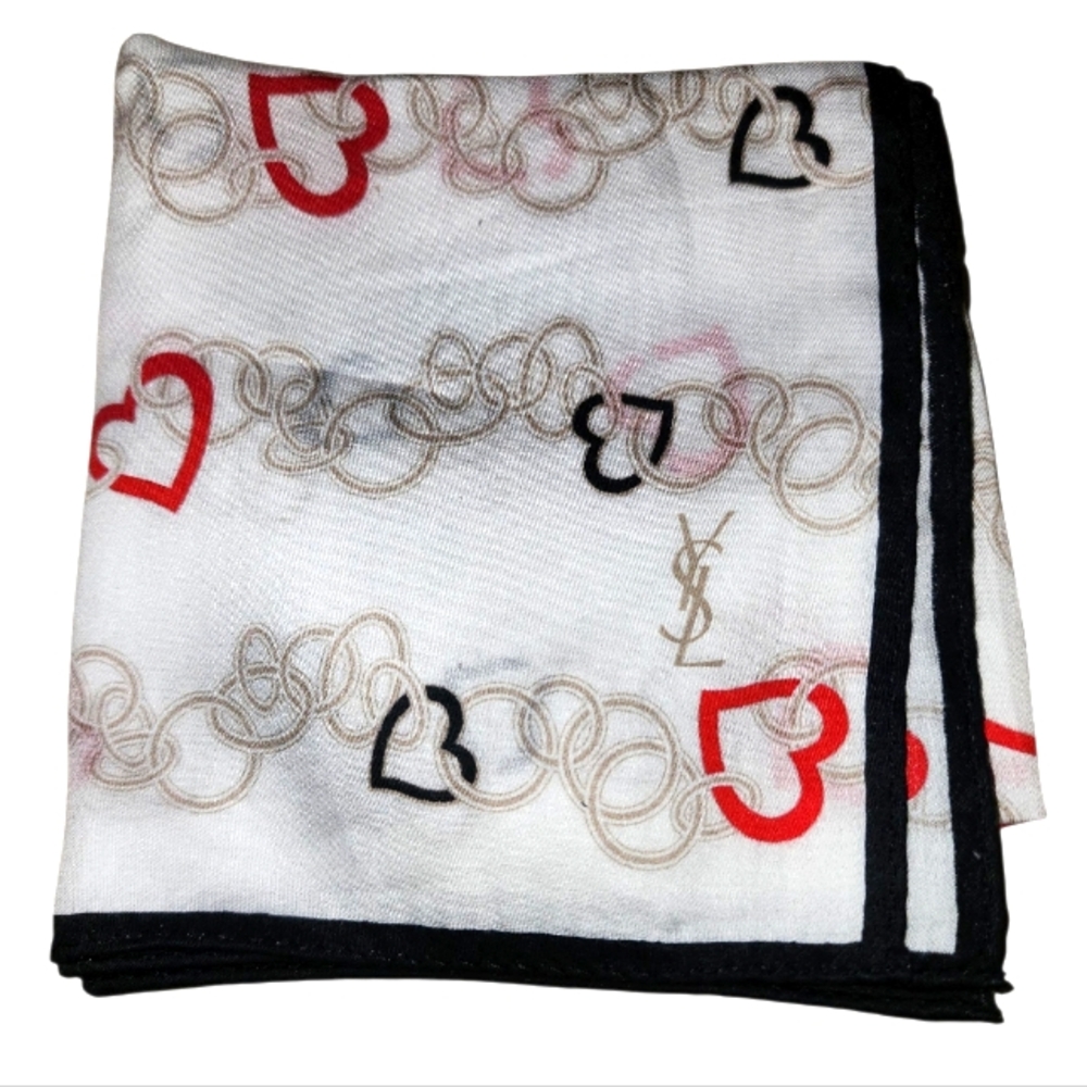 Yves Saint Laurent Vintage Cotton Handkerchief / Neck Scarf Nwot
